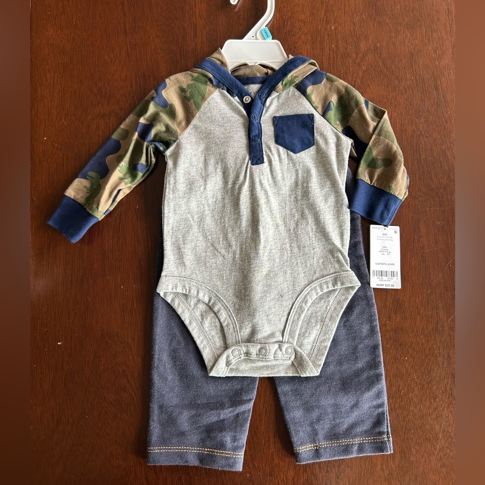 Carters 6 Month Camo Outfit